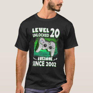 20th Birthday  Level 20 Unlocked Awesome Since 200 T-Shirt