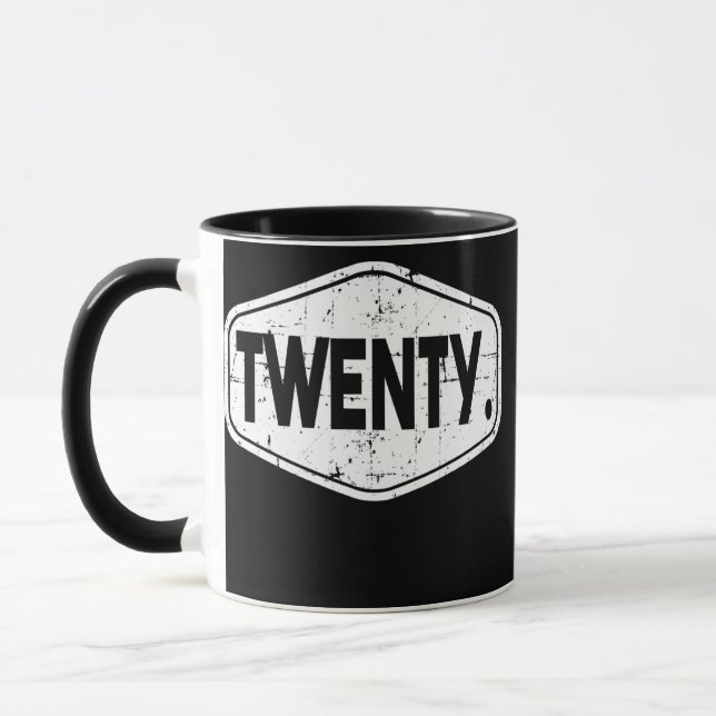 20th Birthday of Boy or Girl 20 years old twenty  Mug (Left)