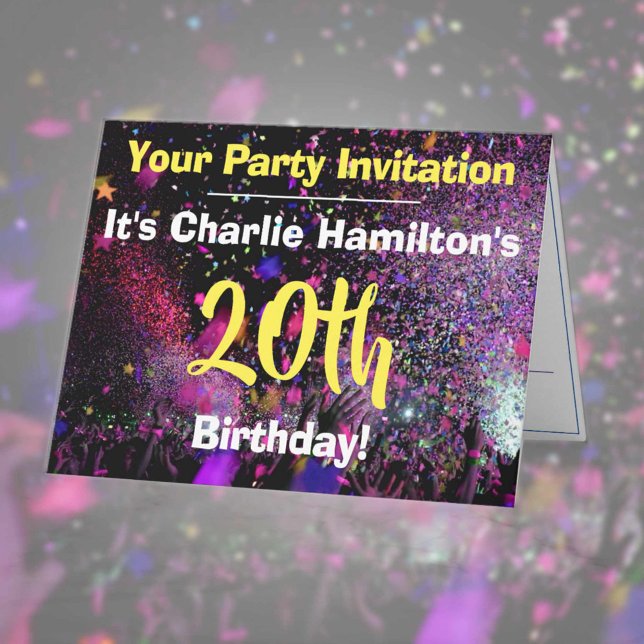 20th Birthday Party Invitation (Creator Uploaded)