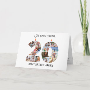 20th Birthday Photo Card