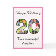 20th Birthday Photo Collage Montage For Daughter