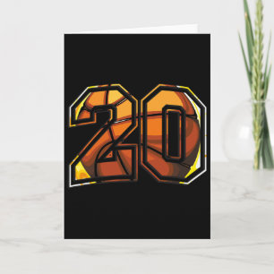 20th Birthday Sketll Player Gift For Athletes Card