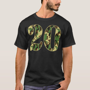 20th Birthday Soldier 20 Year Old Military Camo T-Shirt