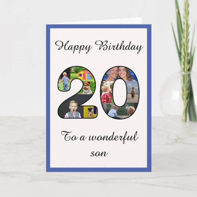 20th Birthday Son Photo Collage Template (Front)