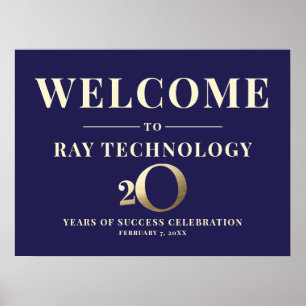 20th Business Anniversary Welcome Sign
