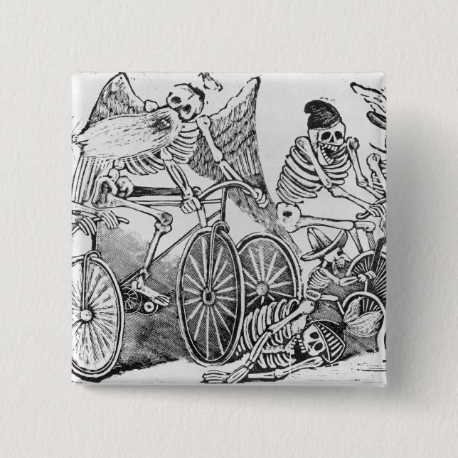 20th century Calavera 15 Cm Square Badge (Front)