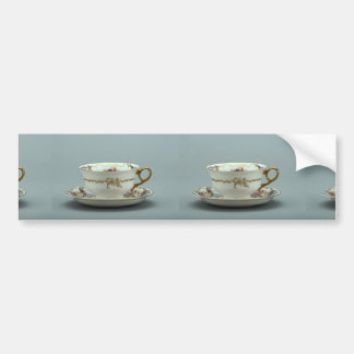 20th century tea cup and saucer, Bavaria, Germany Bumper Sticker