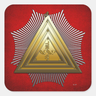 20th Degree: Master of the Symbolic Lodge Square Sticker