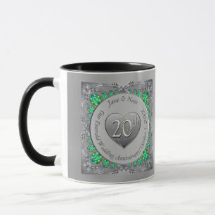 20th Emerald Wedding Anniversary Mug