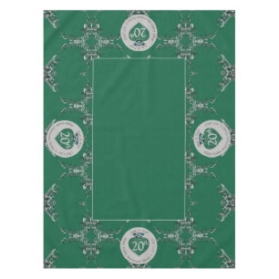 20th Emerald Wedding Anniversary Tablecloth