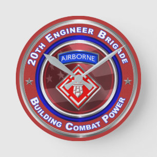 20th Engineer Brigade-Airborne Keepsake Round Clock