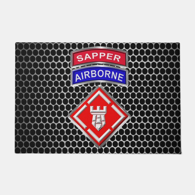 20th Engineer Brigade Airborne Sapper Doormat (Front)