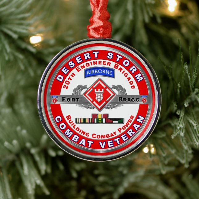 20th Engineer Brigade Desert Storm Veteran Metal Ornament (Tree)