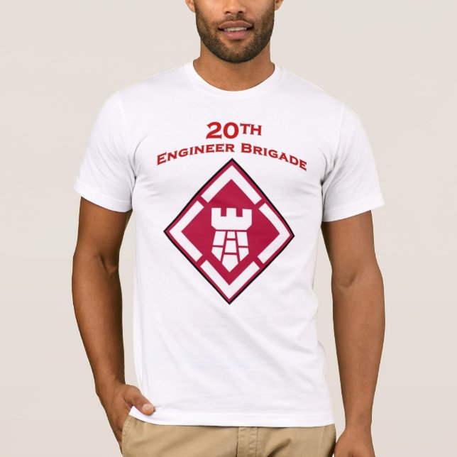 20th Engineer Brigade shoulder patch T-shirt (Front)
