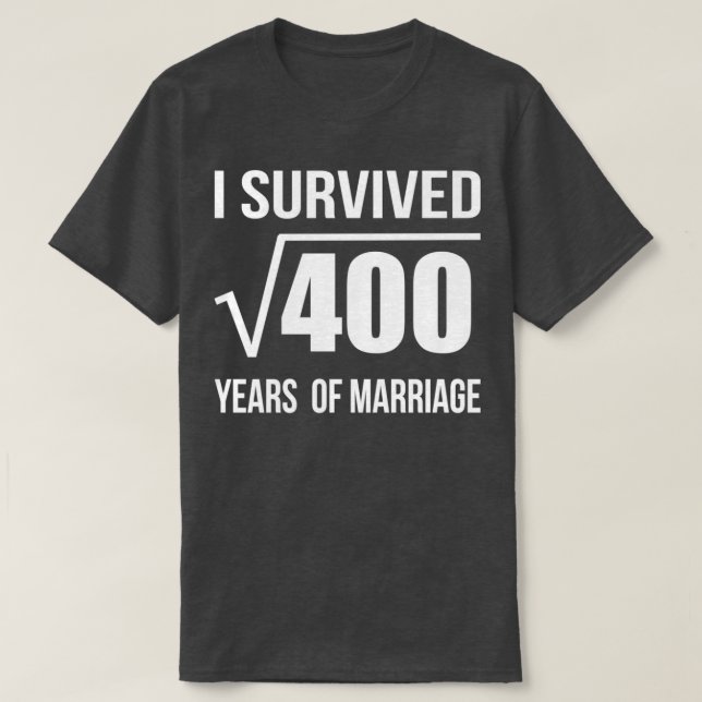 20th Marriage Anniversary Wedding Gift 20 years We T-Shirt (Design Front)