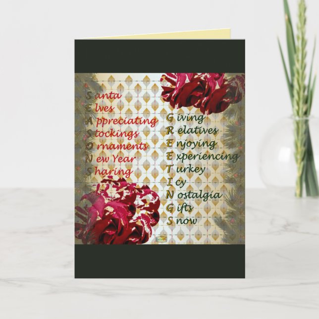 20th Quote; Seasons Greetings Holiday Card (Front)