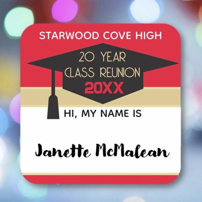 20TH Reunion! Custom class reunion name tag (Creator Uploaded)