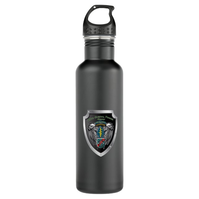 20th Special Forces Group “Airborne” Shield 710 Ml Water Bottle (Front)