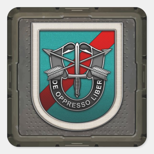 20th Special Forces Group Square Sticker (Front)