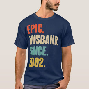 20th Wedding Aniversary Gift Him Epic Husband Sin T-Shirt