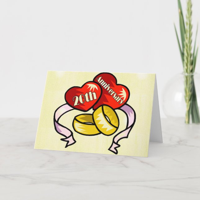 20th Wedding Anniversary Card (Front)