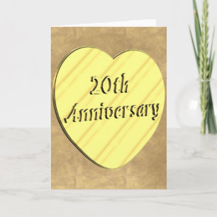 20th Wedding Anniversary Card