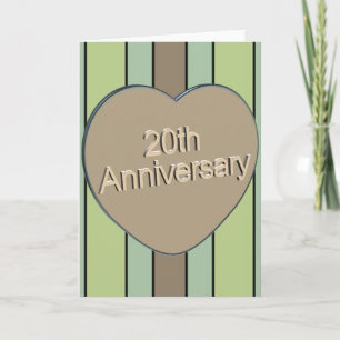 20th Wedding Anniversary Card