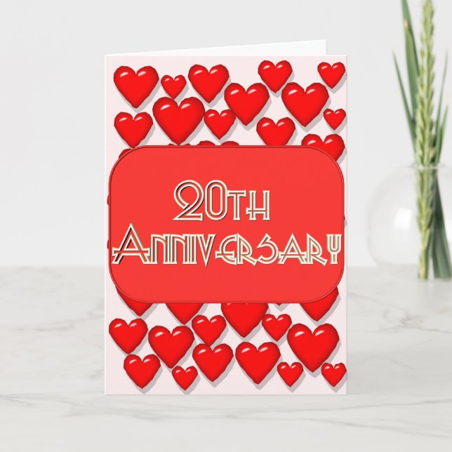 20th Wedding Anniversary Card (Front)