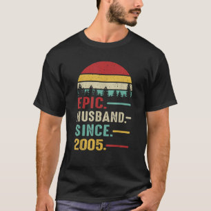 20th Wedding Anniversary for Him Epic Husband Sinc T-Shirt