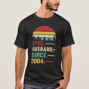 20th Wedding Anniversary For Him Epic Husband T-Shirt