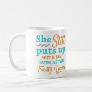 20th Wedding Anniversary Humour For Men Coffee Mug