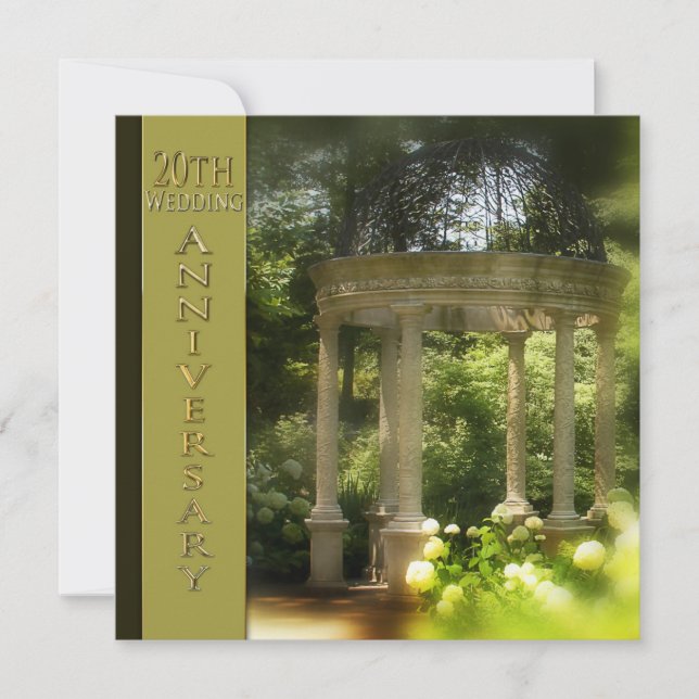 20th Wedding Anniversary Invitations - Gazebo (Front)