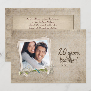 20th Wedding Anniversary Open House Invitation