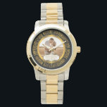 20th Wedding Anniversary Photo Keepsake Watch<br><div class="desc">The Twentieth Wedding Anniversary is a milestone in any relationship that deserves to be celebrated and what better way than with a keepsake featuring the words "20th Wedding Anniversary" in the round and space in centre for you to personalise with your photo, names and wedding and anniversary dates. Created by...</div>