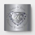 20th Wedding Anniversary Platinum Heart Emblem