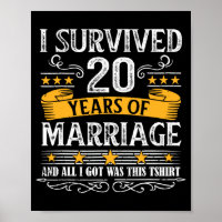 20th Wedding Anniversary Shirt Couples Husband Wif
