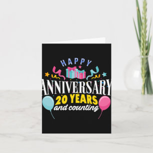 20th Wedding Anniversary T-shirt For Couples 20 Ye Card