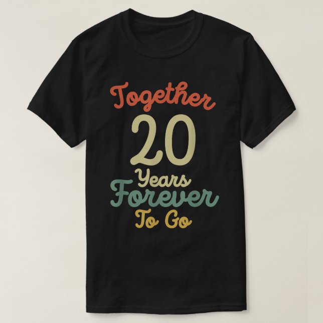 20th wedding anniversary  tee matching couples 20  (Design Front)