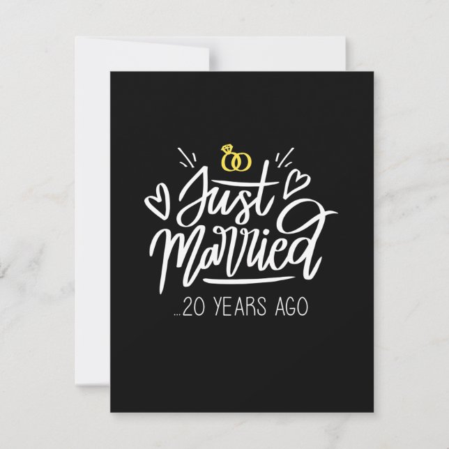 20th Wedding Anniversary Thank You Card (Front)