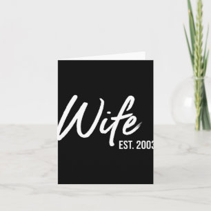 20th Wedding Anniversary Wife Est 2003 T-shirt.png Card