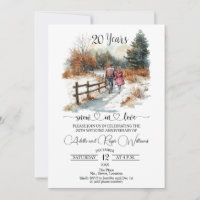 20th Wedding Anniversary Winter Landscape Romantic