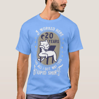 20th Work Anniversary 20 Years employee anniversar T-Shirt