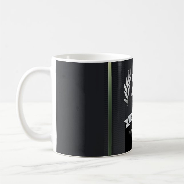 20th Year Anniversary Coffee Mug Black Whit Grey (Left)