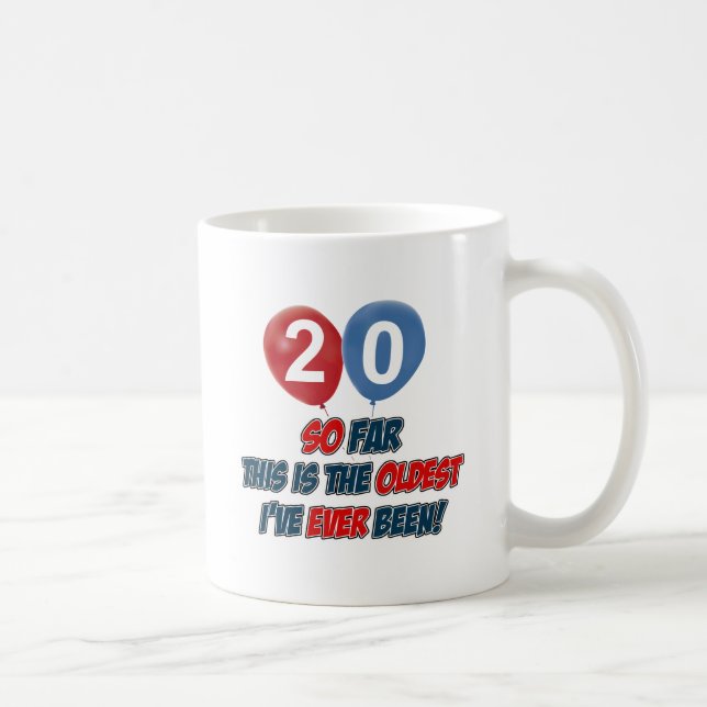 20th year birthday designs coffee mug (Right)