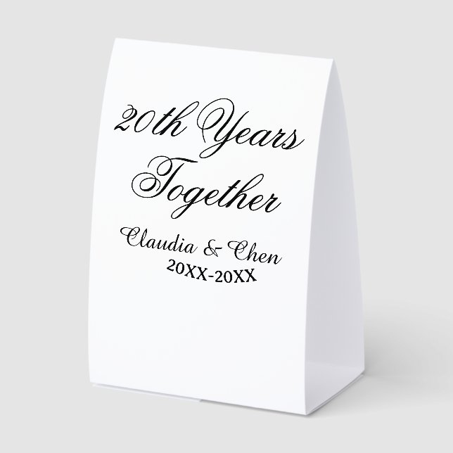 20th Years together anniversary name date year sim (Front)