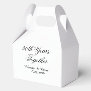 20th Years together anniversary name date year sim Favour Box