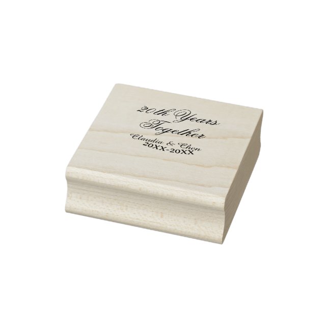 20th Years together anniversary name date year sim Rubber Stamp (Stamp)