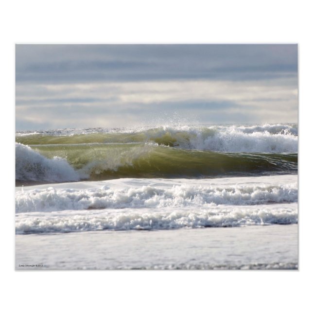 20X16 Storm Waves from Ocean Shores, WA Photo Print (Front)