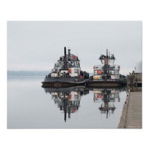 20X16 Tugboats at the Port of Olympia, WA Photo Print