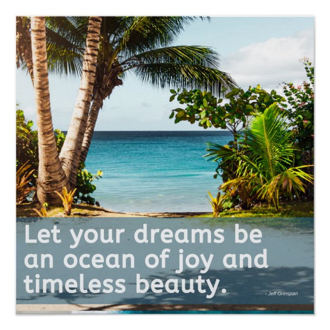 20x20  Ocean of Joy Quote Poster (Front)
